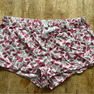 J. Crew Re-Imagined Watermelon Print Boxer Sleep Shorts PJ Pajama Jammie